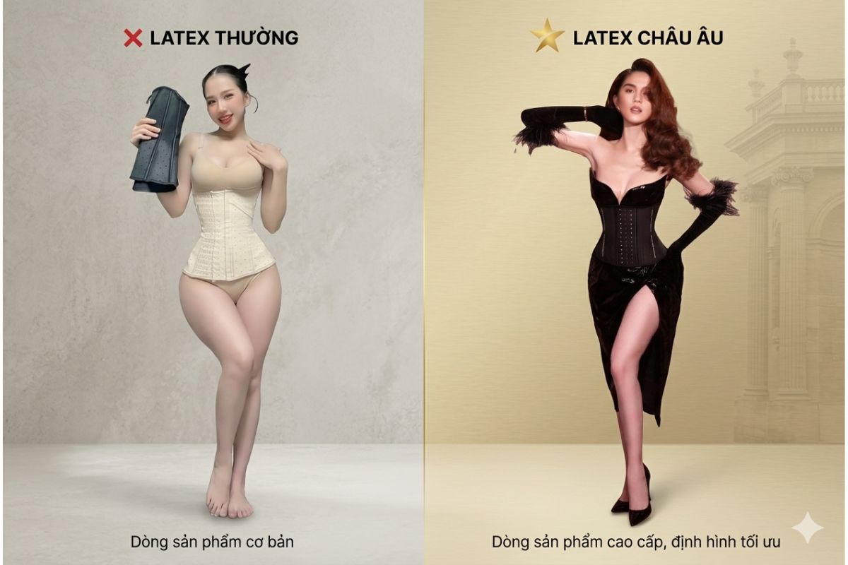 So sánh Latex Châu Âu và Latex thường - Corset Chuẩn