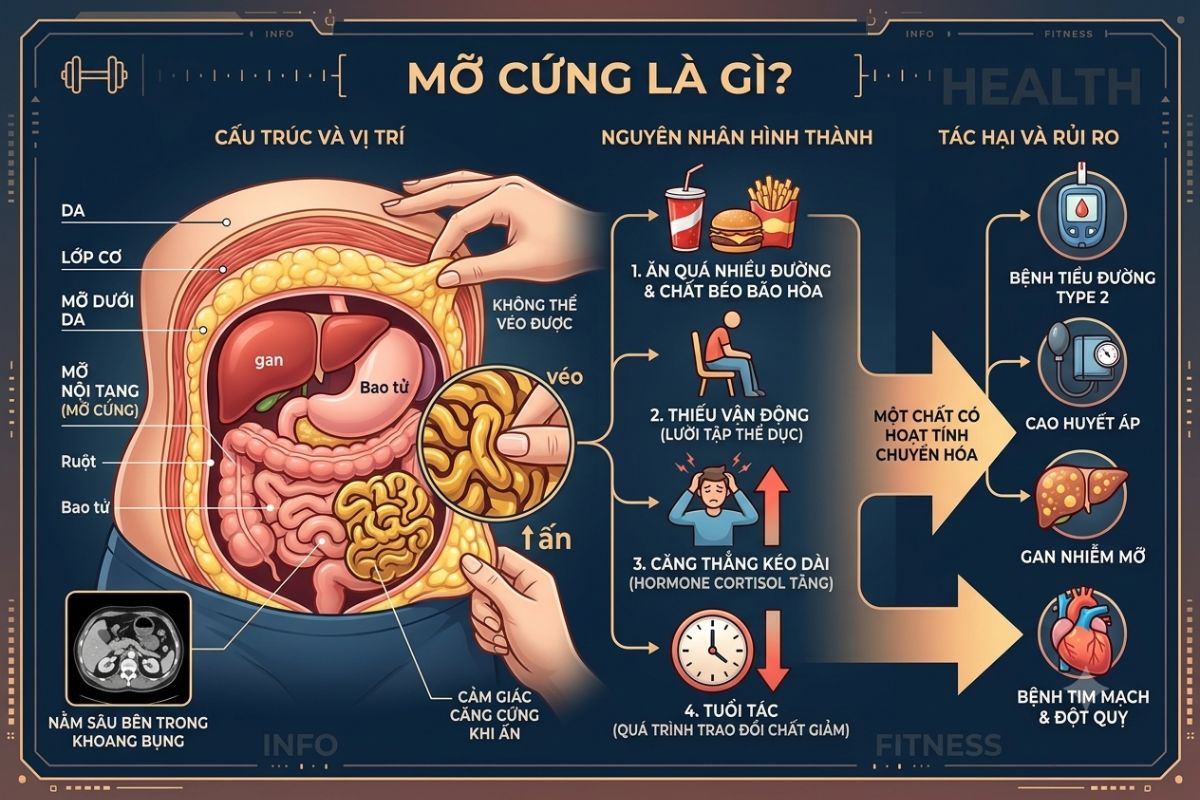Mỡ bụng cứng là gì - nguyên nhân và cách giảm hiệu quả